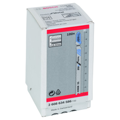 Lame De Scie Sauteuse T 118 Bf Flexible For Metal T 118 Bf Bim, Ondulée, Fraisée