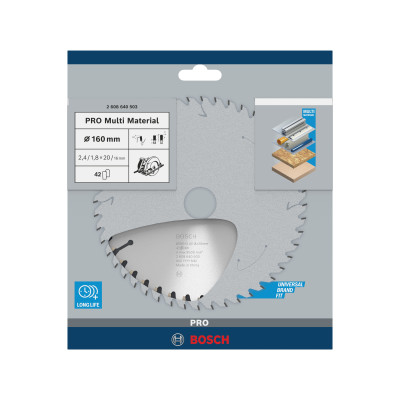 Lame De Scie Circulaire Pro Multi Material, 160 X 2,4 X 20 mm Conçue Pour Coupe