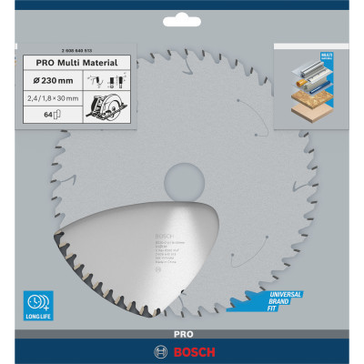 Lame De Scie Circulaire Pro Multi Material, 230 X 2,4 X 30 mm Conçue Pour Coupe