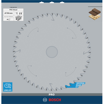 Lame De Scie Circulaire Pro Wood, 700 X 4,2 X 30 mm Conçue Pour La Coupe Du Boi