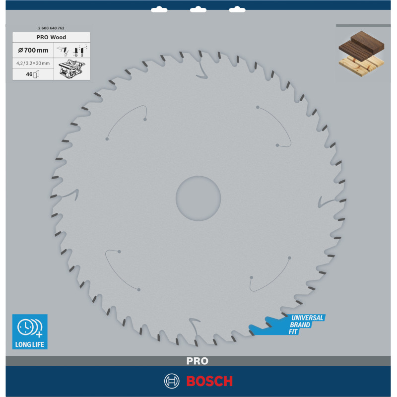 Lame De Scie Circulaire Pro Wood, 700 X 4,2 X 30 mm Conçue Pour La Coupe Du Boi