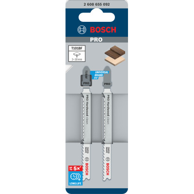 Lame De Scie Sauteuse Pro Hardwood Clean T101Bf, 100 mm, 2 Pièces