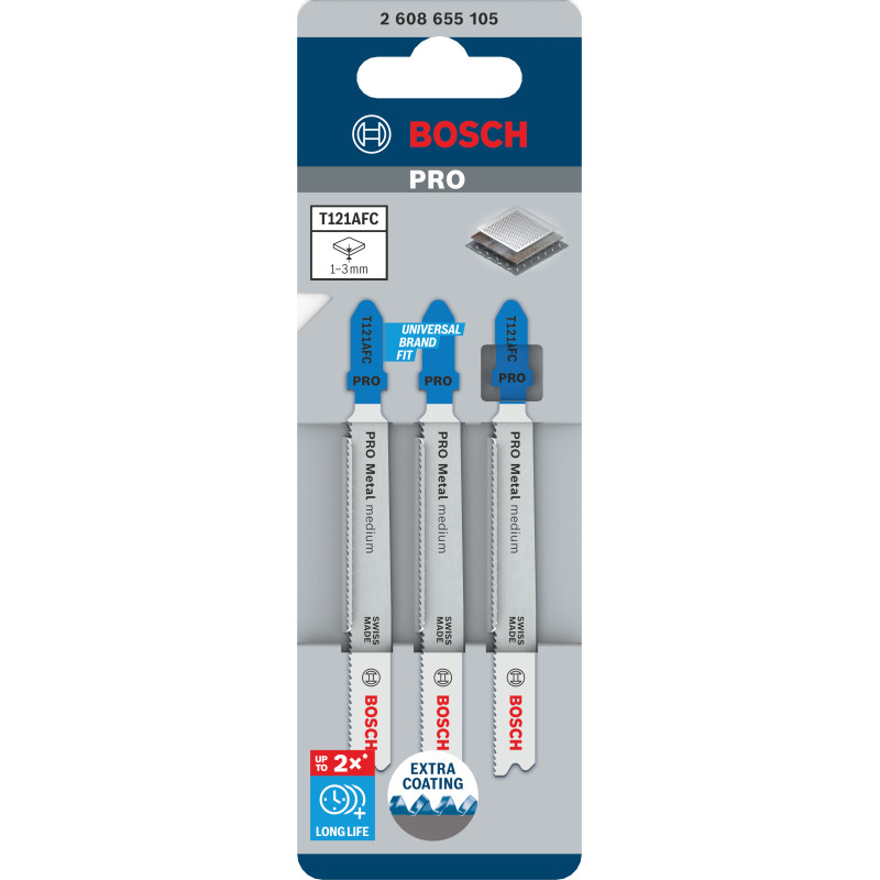 Lame De Scie Sauteuse Pro Metal Medium T121Afc 92 mm, 3 Pièces