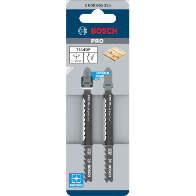 Lame De Scie Sauteuse Pro Wood Precise T144Dp, 100 mm, 2 Pièces
