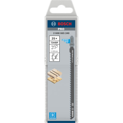 Lame De Scie Sauteuse Pro Wood Precise T344Dp, 152 mm, 25 Pièces