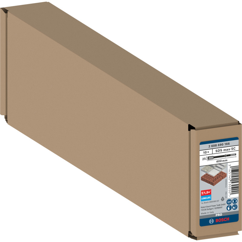 Burins Plats Rtec Sharp, SDS-MAX 400 mm Burin Plat Rtec Sharp, Auto-Affûtant, Lo