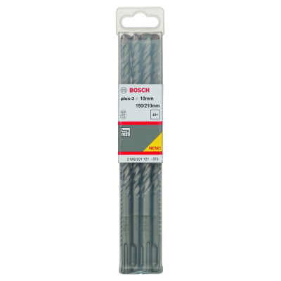 Forets SDS-Plus-3 Pour Perforateur 10 X 150 X 210 mm Pack De 10
