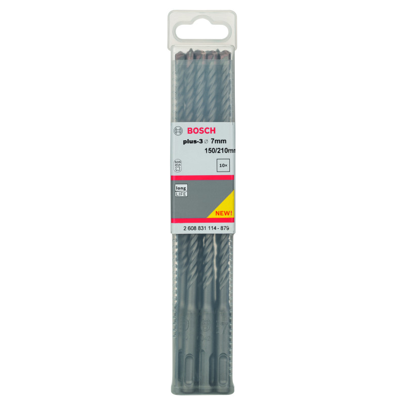 Forets SDS-Plus-3 Pour Perforateur 7 X 150 X 210 mm Pack De 10