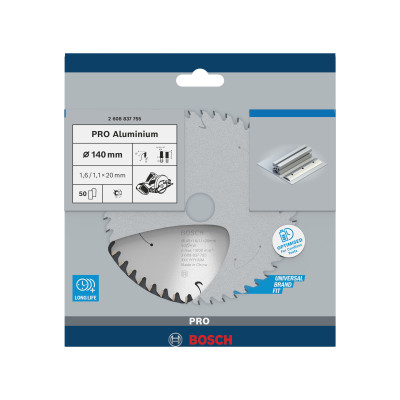 Lame De Scie Circulaire Pro Aluminium Cordless, 140 X 1,6 X 20 mm Conçue Pour L