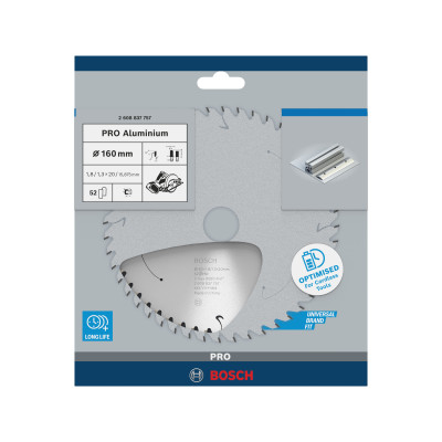 Lame De Scie Circulaire Pro Aluminium Cordless, 160 X 1,8 X 20 mm Conçue Pour L