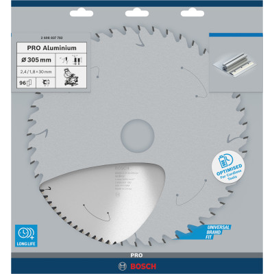 Lame De Scie Circulaire Pro Aluminium Cordless, 305 X 2,4 X 30 mm Conçue Pour L