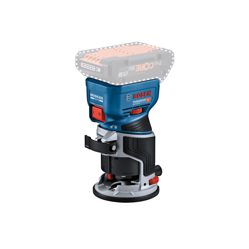 Affleureuse-Defonceuse Sans Fil Gkf 18V-8 Solo + 1X Base Plongeante + 1X Guide P