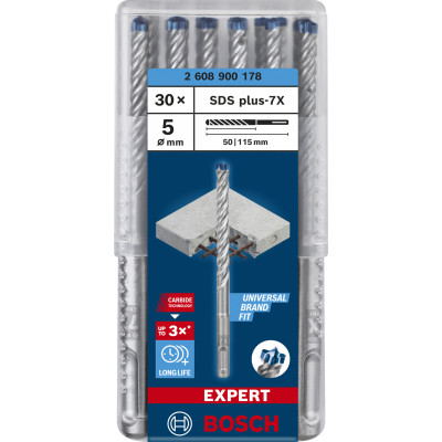 Foret Pour Perforateur Expert SDS Plus-7X 5 X 50 X 115 mm