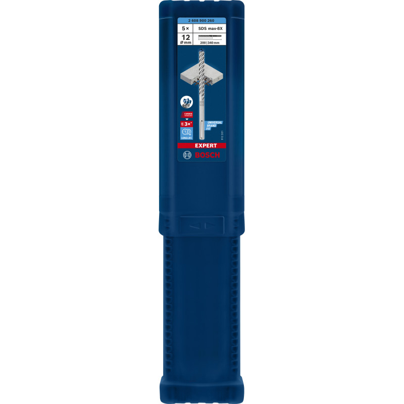 5 Foret Pour Perforateur Expert SDS MAX 8X 12X200X340 mm