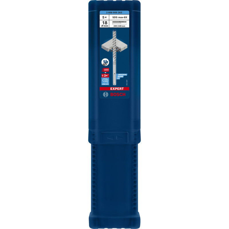 5 Foret Pour Perforateur Expert SDS MAX 8X 18X200X340 mm