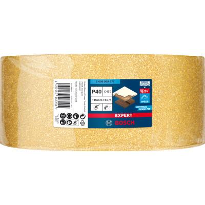 Rouleau Abrasif Expert C470 Pour Ponçage Manuel 115 mm X 50 M, G 40