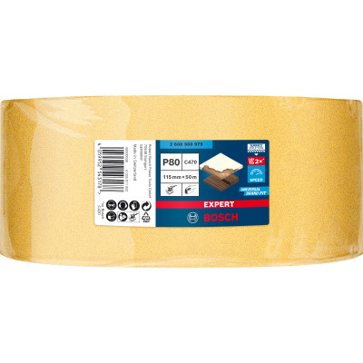 Rouleau Abrasif Expert C470 Pour Ponçage Manuel 115 mm X 50 M, G 80