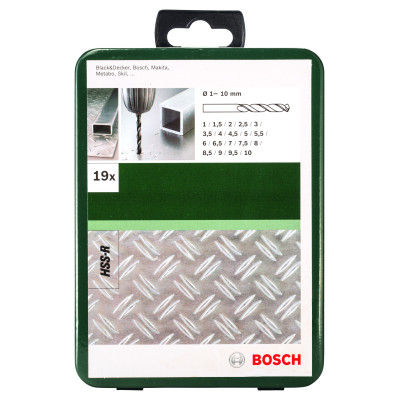 Forets À Métaux HSS-R, Din 338, Jeu De 19 Pièces 1,0 1,5 2,0 2,5 3,0 3,5 4,0 4,5