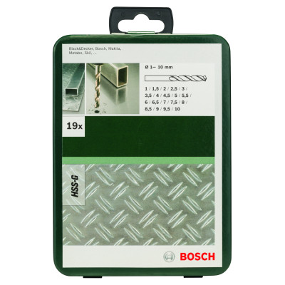 Forets À Métaux HSS-G, Din 338, Jeu De 19 Pièces 1,0 1,5 2,0 2,5 3,0 3,5 4,0 4,5