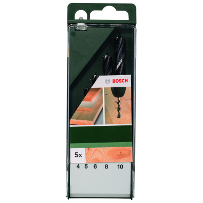 Mèches À Bois Hélicoïdales, Jeu De 5 Pièces 4,0 5,0 6,0 8,0 10,0 mm