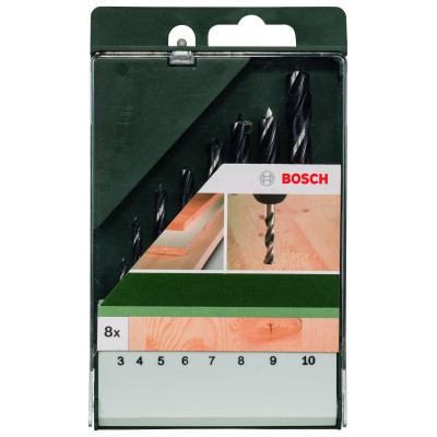Mèches À Bois Hélicoïdales, Jeu De 8 Pièces 3,0 4,0 5,0 6,0 7,0 8,0 9,0 10,0 mm