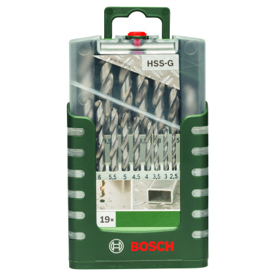 Forets À Métaux HSS-G, Din 338, Set De 19 Pièces 1,0 1,5 2,0 2,5 3,0 3,5 4,0 4,5