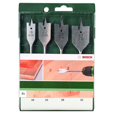 Mèches Plates, Set De 4 Pièces 16,0X16022,0X16025,0X16032,0X165