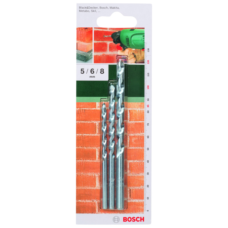 Set De 3 Forets À Matériaux 5,0 X 85 6,0 X 100 8,0 X 120