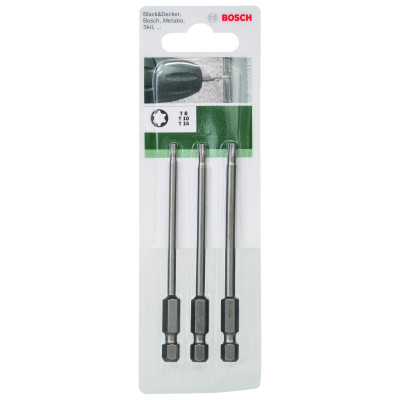 Set De 3 Embouts De Vissage Longs Pour Torx Intérieur (T) T8 T10 T15 89 mm