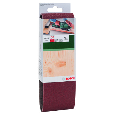 Set De 3 Bandes Abrasives Pour Ponceuses À Bande, Qualité Rouge G 60