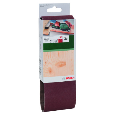 Bandes Abrasives Pour Ponceuses À Bande, Qualité Rouge, Set De 3 Pièces G 150