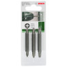 Set De 3 Embouts De Tournevis Doubles (Ph, Ph) Ph1-Ph1 Ph2-Ph2 Ph3-Ph3 60 mm