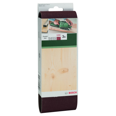 Bandes Abrasives Pour Ponceuses À Bande, Qualité Rouge, Set De 3 Pièces G 150