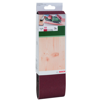 Bandes Abrasives Pour Ponceuses À Bande, Qualité Rouge, Set De 3 Pièces G 60