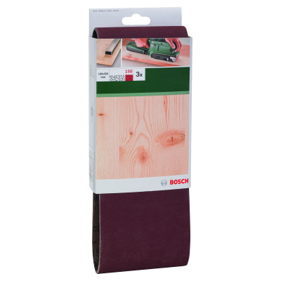 Bandes Abrasives Pour Ponceuses À Bande, Qualité Rouge, Set De 3 Pièces G 150