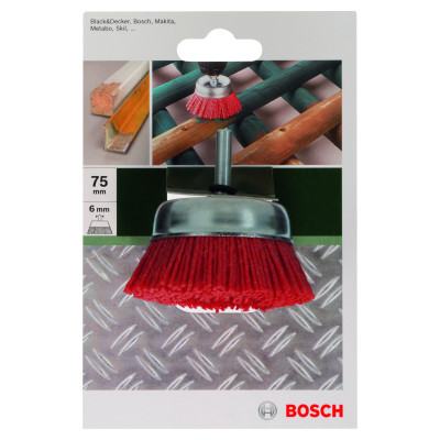 Brosses Boisseaux Pour Perceuses, À Fils Nylon Et Abrasif Corindon G80, 75 mm Di