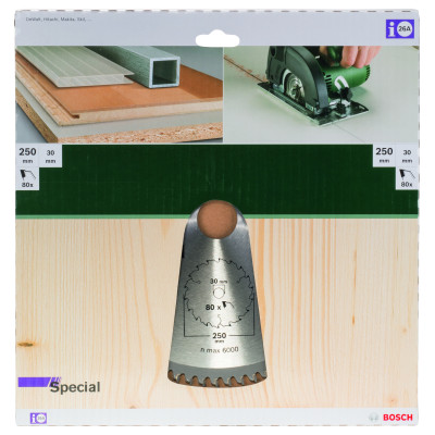 Lame De Scie Circulaire Special D 250 mm Alésage 30 mm Dents 80