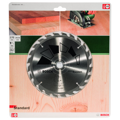 Lame De Scie Circulaire Standard D 170 mm Alésage 20 mm Dents 24