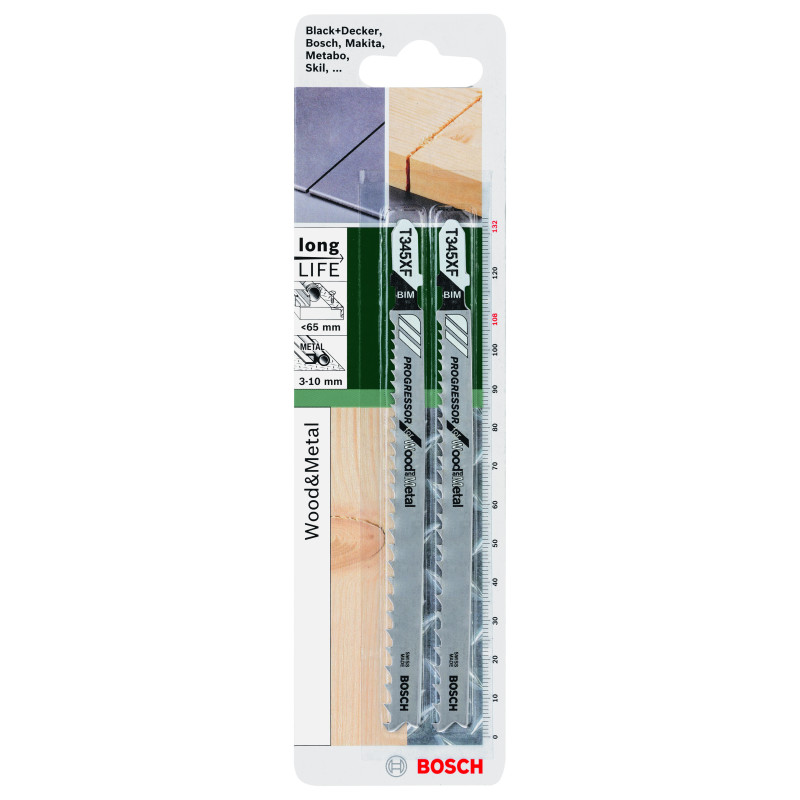 Lame De Scie Sauteuse Bim, T 345 Xf Progressor For Wood And Metal