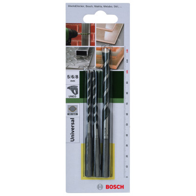 Forets Polyvalents SDS Quick, Set De 3 Pièces 5,0X100 6,0X100 8,0X120