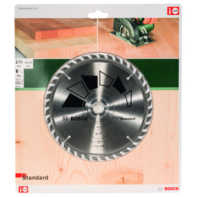 Lame De Scie Circulaire Standard D 170 mm Alésage 20 mm Dents 40