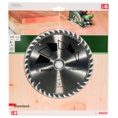 Lame De Scie Circulaire Standard D 180 mm Alésage 30 mm Dents 40