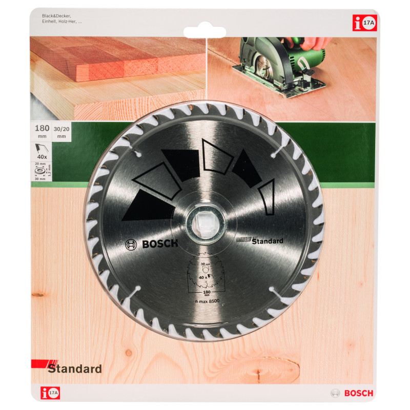 Lame De Scie Circulaire Standard D 180 mm Alésage 30 mm Dents 40