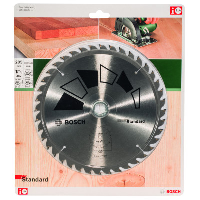 Lame De Scie Circulaire Standard D 205 mm Alésage 24/20 mm Dents 40