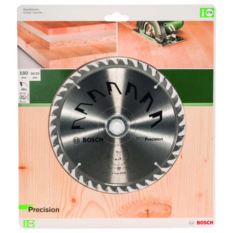 Lame De Scie Circulaire Precision D 180 mm Alésage 30 mm Dents 40