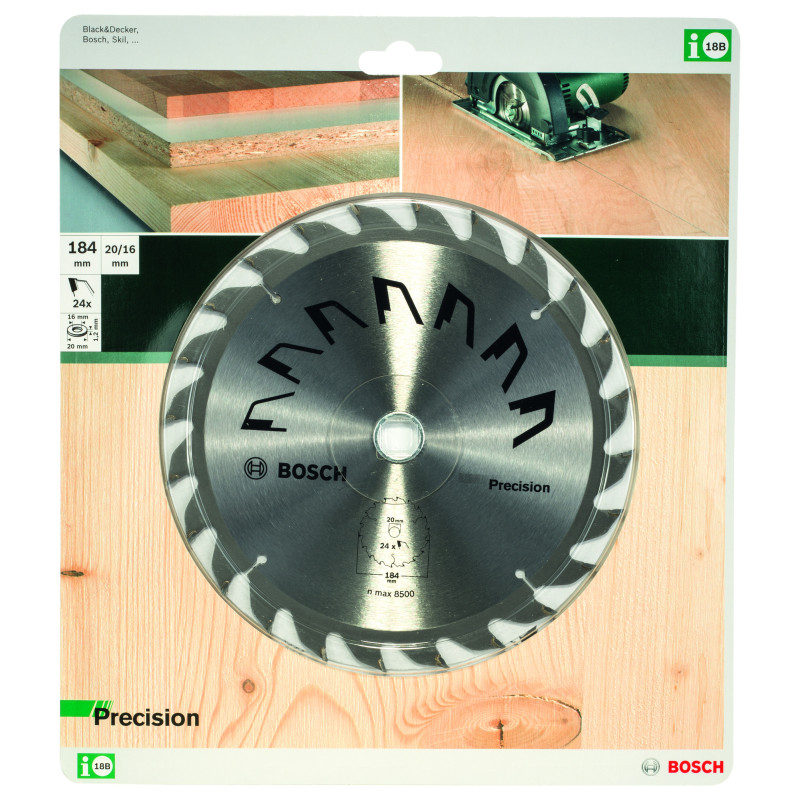 Lame De Scie Circulaire Precision D 184 mm Alésage 16 mm Dents 24