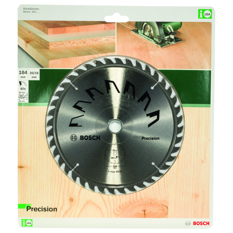 Lame De Scie Circulaire Precision D 184 mm Alésage 16 mm Dents 40