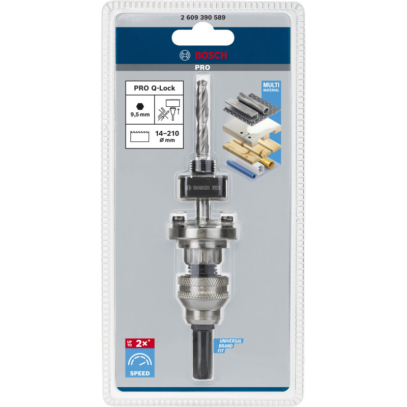 Montage Pro Q-Lock, Support Hexagonal Pour Scie Trépan Avec Système Quick Change