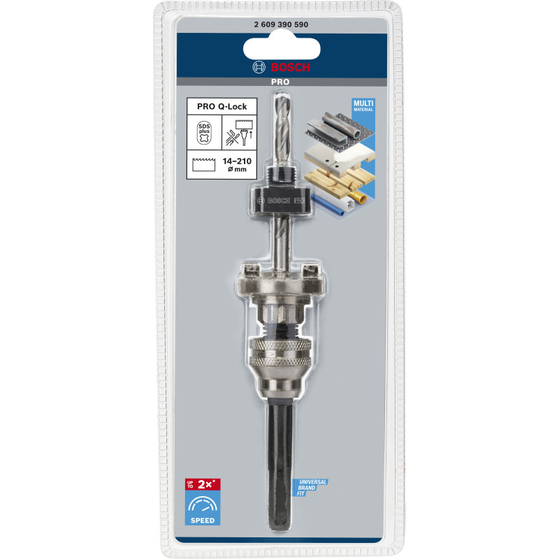 Montage Pro Q-Lock, Emmanchement SDS Plus Pour Scie Trépan Avec Système Quick Ch