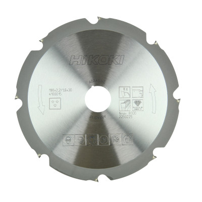 Lame Scie Circ. Ø190X30 Z8 - Plaque Plâtre/Ciment